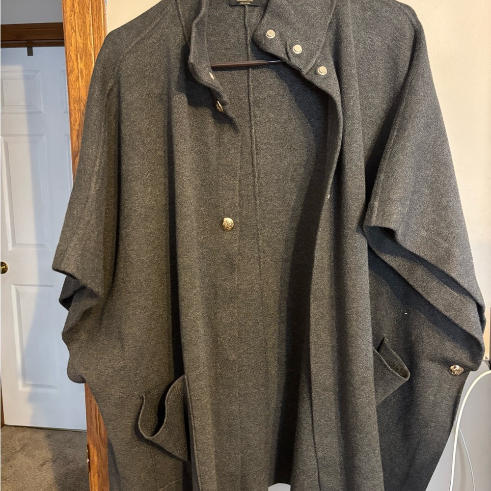 Massimo Dutti Gray Women's Cape Coat